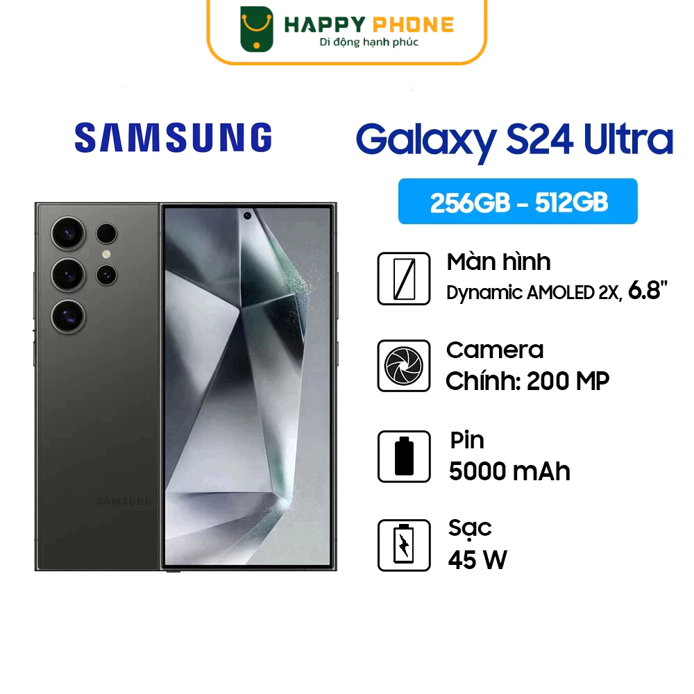 [Mã ELSS44BU giảm 12% tối đa 3TR] Điện thoại Samsung Galaxy S24 Ultra - Hàng Chính Hãng, Mới 100%, Nguyên seal | BigBuy360 - bigbuy360.vn