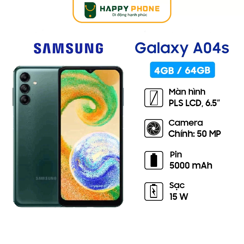 Điện Thoại Samsung Galaxy A04S - Hàng Chính Hãng, Mới 100%, Nguyên seal