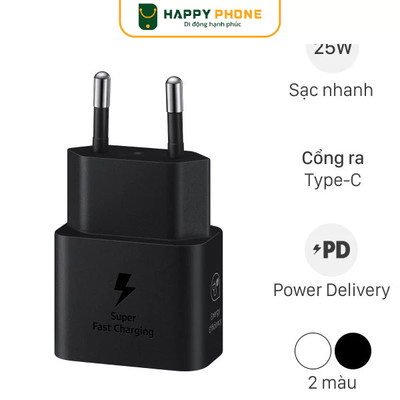 Củ sạc Samsung 25W Type C (EP-T2510) - Hàng chính hãng, Mới 100%
