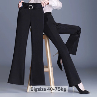 Quần tây ống loe lưng cao màu đen cạp cao tôn dáng-lns-mã 161e