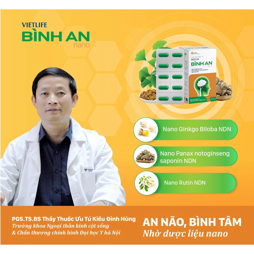 Vietlife Bình An 30 viên - Đột phá nano dược liệu giúp an não, bình tâm.