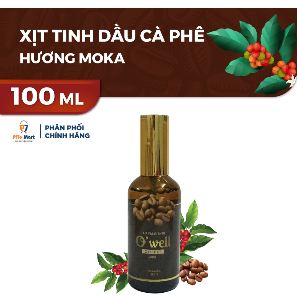 Xịt Tinh Dầu Owell Hương Cafe Khử Mùi Lưu Hương Cho Phòng, Oto, Quần áo