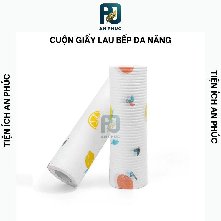 Cuộn giấy lau bếp, khăn khô lau bụi bẩn có thể giặt tái sử dụng , cọc gỗ quay khăn
