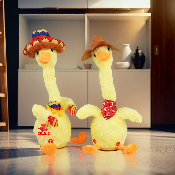 Vịt Nhồi Bông Nhảy Múa  Biết Hát , Nhại Lại Giọng  120 Bài Hát Loại 1 Cho Bé