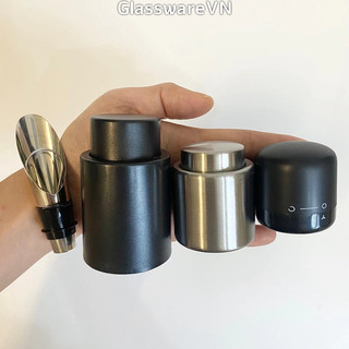 Nút chai và đầu vòi rót rượu, nắp đậy chai rượu vang tiện dụng