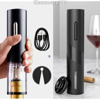Máy Mở Nắp Rượu Vang Đỏ Dây Sạc Đi Kèm, Dụng Cụ Khui Nắp Rượu Vang Điện Tử Tự Động Đa Năng