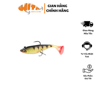 Mồi mềm câu cá lóc, câu lure nhiều màu lưỡi 3x, 18g, dài 10cm - cho câu cá chẻm, lóc, mú tráp