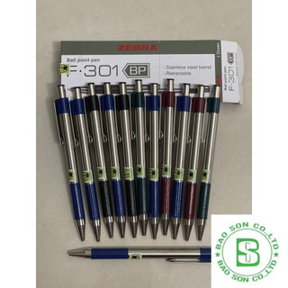 Bút bi bấm f301 có ruột thay thế, bút bi f301, ruột bút zebra