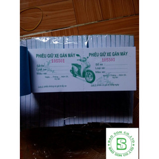 5 cuốn Vé giữ xe / phiếu giữ xe có số nhảy
