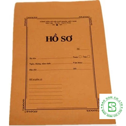 Bao hồ sơ A4 vàng, bao thư A4 vàng định lượng 100gsm