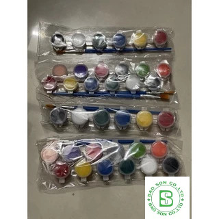 Màu acrylic màu nước, màu acrylic 5d, màu vẽ acrylic, màu tô tranh, màu vẽ tranh, vẽ lên vải kèm cọ 150g