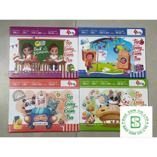 Giấy kiểm tra tập kiểm tra 4 ô li giấy dày dặn 100gsm