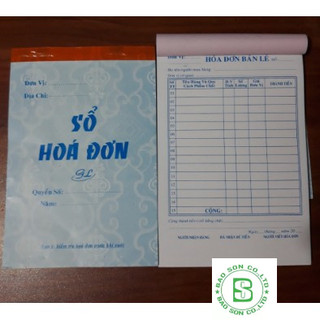 Combo 30 cuốn hóa đơn, 30 cuốn phiếu thu, 30 cuốn phiếu chi 2 liên 100 tờ 13x19