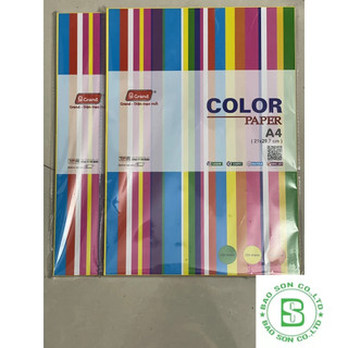 Giấy a4 5 màu trộn đl 80gsm, giấy 5 màu trộn a4 đl 80gsm - xấp 100 tờ