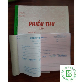 Phiếu thu 2 liên, phiếu chi 2 liên 50 bộ 13x19 - 100 tờ