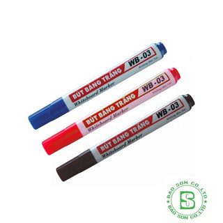 Bút lông bảng, Combo 10 cây bút lông bảng WB03 xanh, đỏ, đen