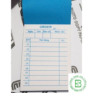 Giấy order 2 liên, 50 cuốn cùi xé 2 liên, order 2 liên 7x10 , giấy phơ 2 liên (45 bộ)