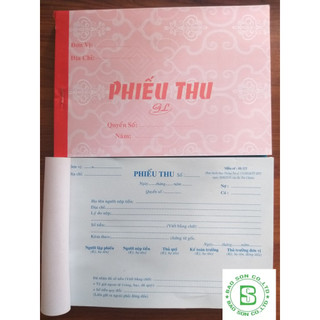 50 cuốn phiếu thu, 50 cuốn phiếu chi, 50 cuốn hóa đơn 1 liên 13x19