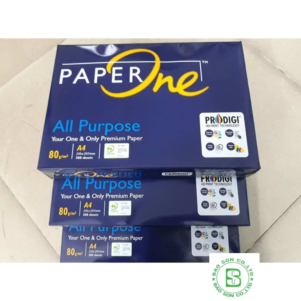 Giấy photo Paperone A4 80gsm, Giấy paperone A4 80, Giấy paperone 80 A4