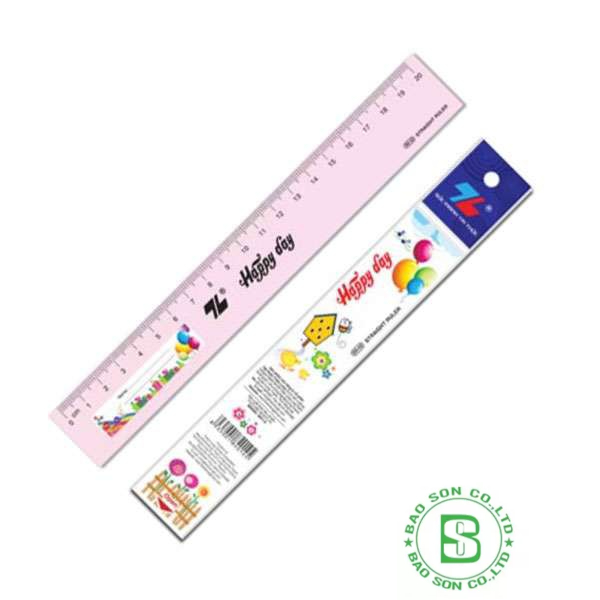 5 cây Thước kẻ mica 20cm, thước mica 20cm, thước thiên long 20cm