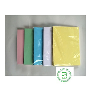 Bìa màu thái A4 180gsm, giấy bìa thái A4, bìa màu A4, giấy màu A4 (xanh lá - xanh dương - hồng - vàng - trắng)