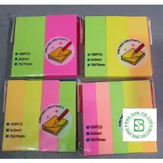 Giấy note 2 màu, giấy note 3 mau, giấy note 4 màu, giấy note 5 màu, giấy ghi chú, giấy ghi nhớ (khổ 3x3 76mm)