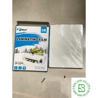 Nhựa ép plastic 9x12cm 35mic xấp 100 tờ