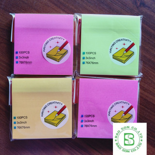 Giấy note dạ quang NO GS-04 5 màu, giấy ghi chú 5 lớp, giấy ghi nhớ 5 lớp, giấy note 5 lớp