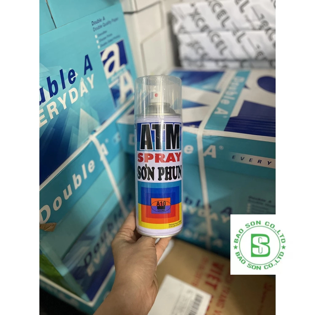 Xịt bóng ATM, Sơn Phun Bảo Vệ Tượng ATM màu bóng  400ml