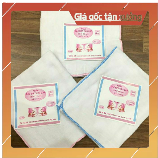 Khăn tắm xô trắng 4-6 lớp