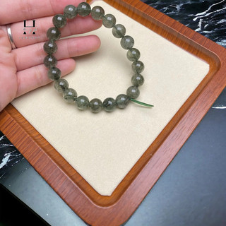 Vòng tay đá thạch anh tóc xanh 8 mm 21 hạt hanmynghe