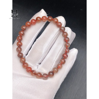 Vòng tay đá thạch anh tóc đỏ tự nhiên 7mm hanmynghe