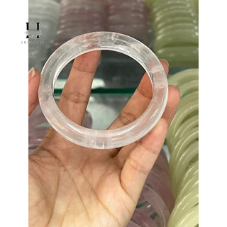 Vòng tay bảng liền đá thạch anh trắng HANMYNGHE
