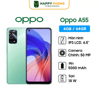 Điện thoại OPPO A55 (4GB-64GB) - Hàng Chính Hãng, Mới 100%, Bảo Hành 12 Tháng