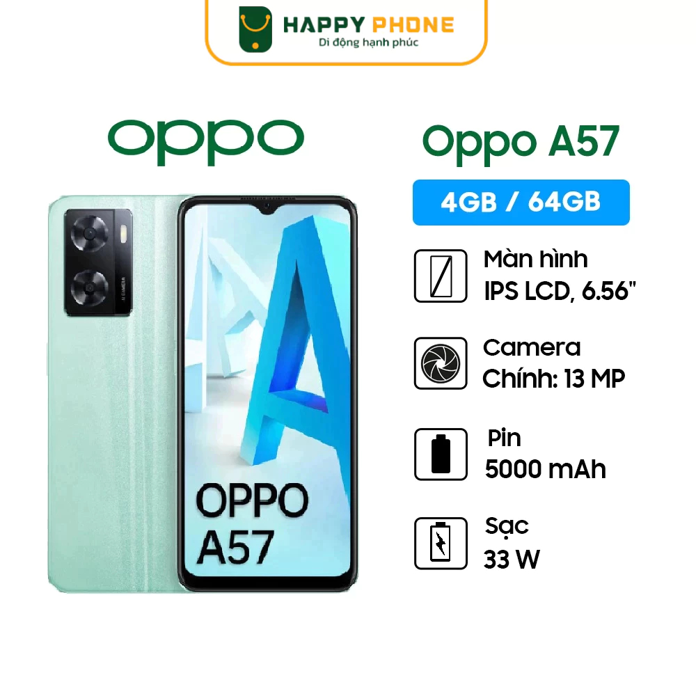 Điện thoại OPPO A57 - Hàng Chính Hãng, Mới 100%, Bảo Hành 12 Tháng