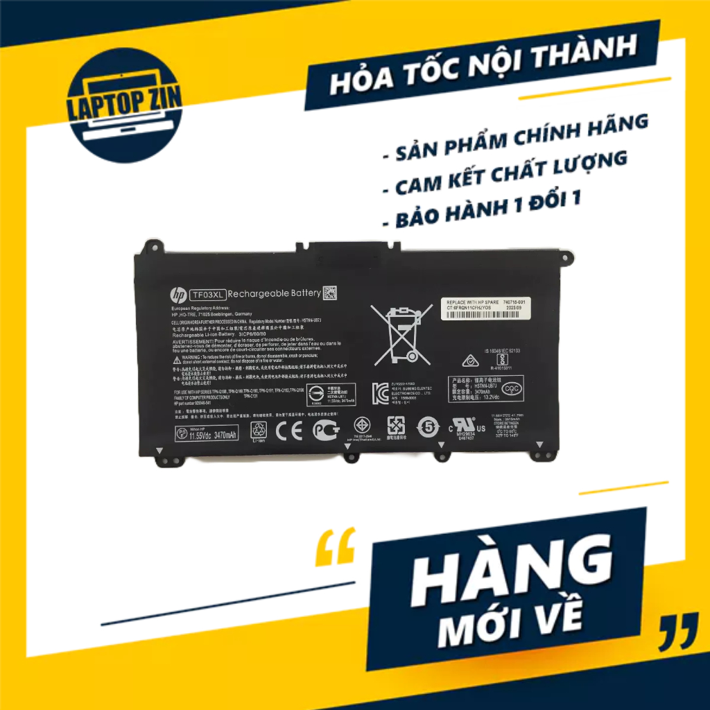 [HOT] Pin Laptop HP Pavilion 14-BF018TU TF03XL