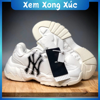 Giày mlb ny đen, giày sneaker ny chữ đen tăng chiều cao hàng đẹp full box