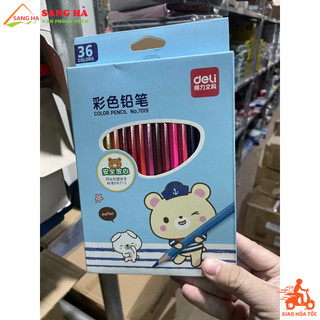 Hộp bút chì 36 màu deli 7019