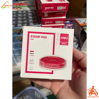Khay mực dấu tròn deli - 9863 hộp mực dấu, lăn tay