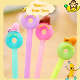 Bút mực gel hoạt hình gấu donut dễ thương - bút mực gel ngòi 0.5mm