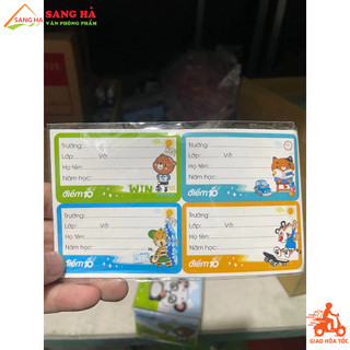 Nhãn vở điểm 10 thiên long tp-nbl02