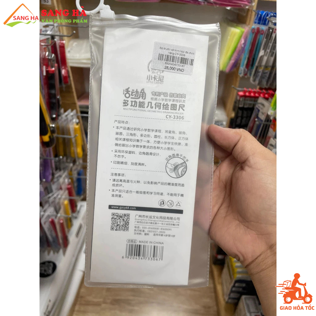 Thước Kẻ Đa Năng Hình Học Xoay 360 Độ CY-3306