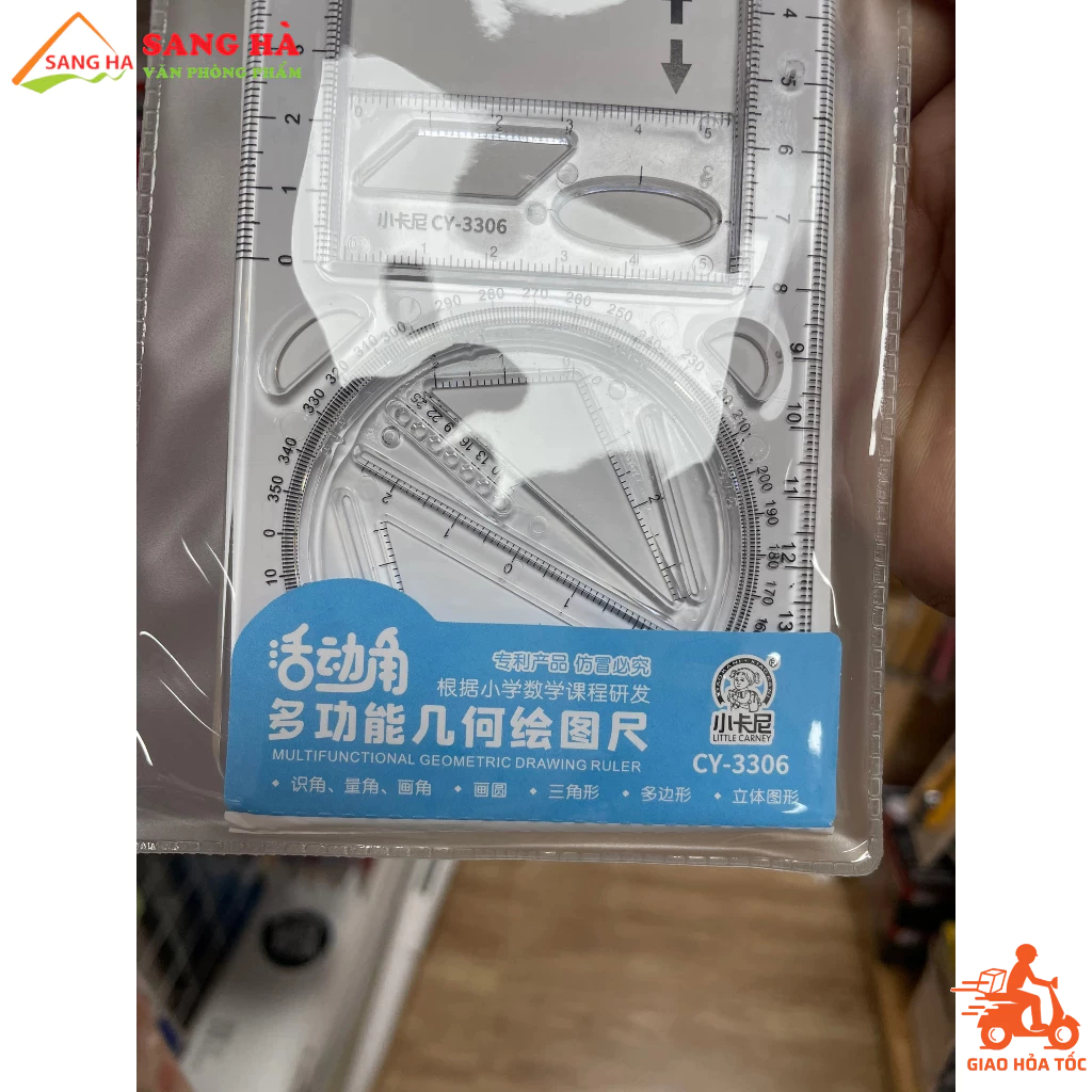 Thước Kẻ Đa Năng Hình Học Xoay 360 Độ CY-3306