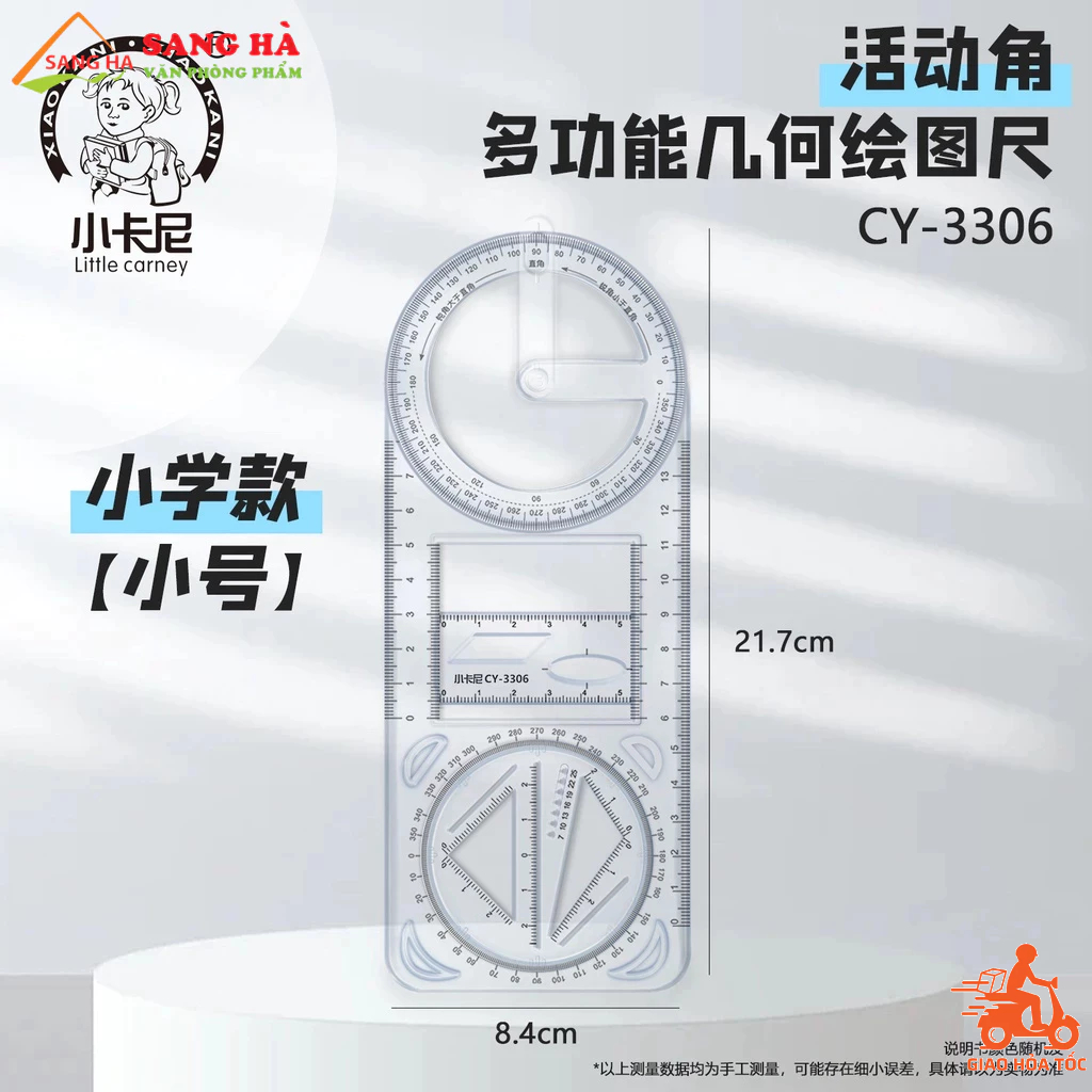 Thước Kẻ Đa Năng Hình Học Xoay 360 Độ CY-3306
