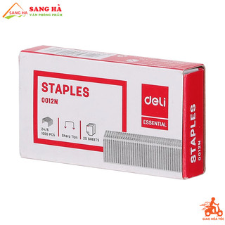Ghim dập 24/6 deli e0012n - kim bấm số 3 deli