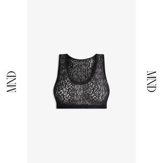 Machnhaduong - áo croptop ren màu đen - rocha top black