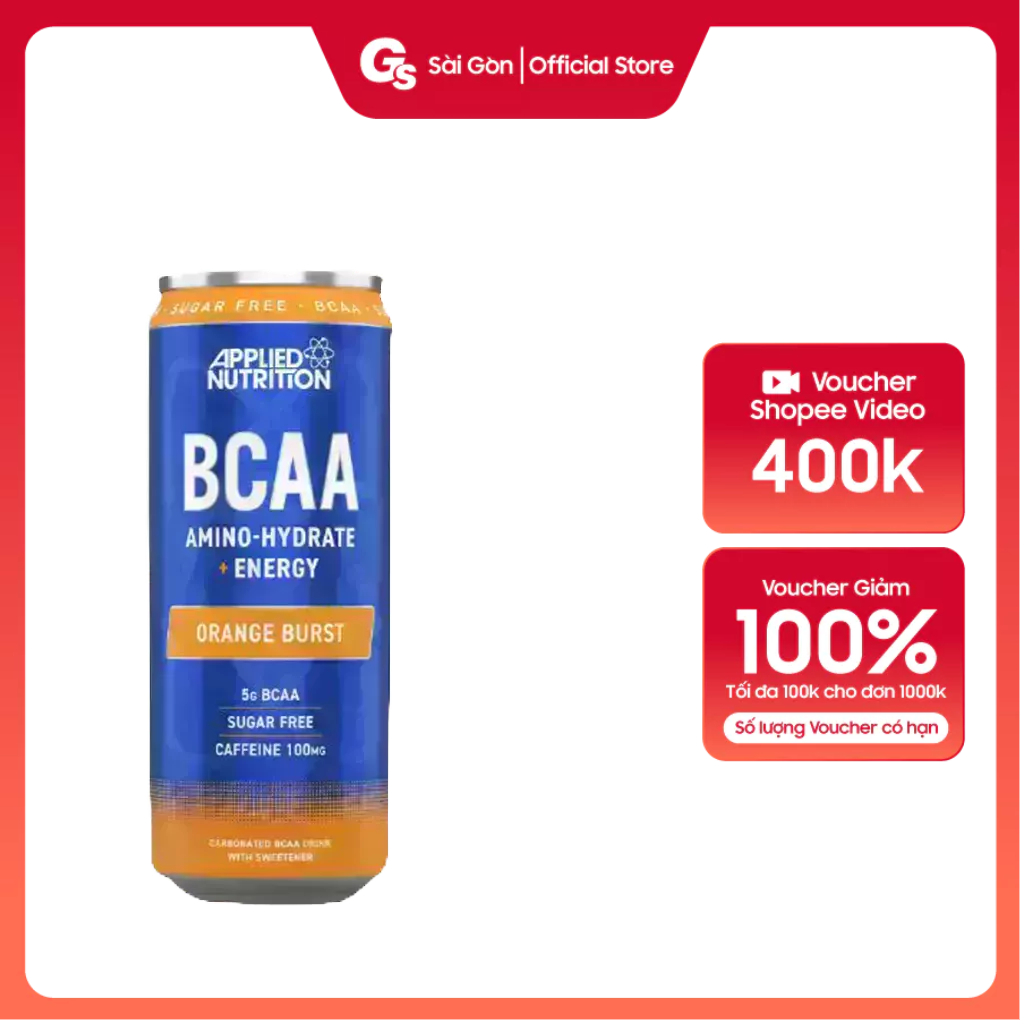 Lon nước Applied Nutrition BCAA Amino Hydrate Energy (330ml) nhập khẩu