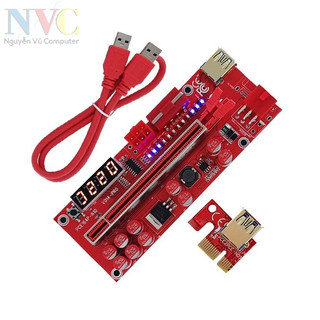 Pci-e riser card usb 3.0 ver009s/v014pro 6pin pci-e 1x đến 16x cáp nối dài card đồ họa cho windows 7 / 8 / 10 / xp