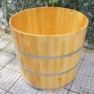 bồn tắm gỗ thông miệng 70cm