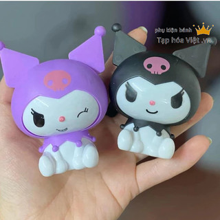 Em bé Kuromi trang trí bánh sinh nhật, bé Kuromi cute, mèo Kuromi